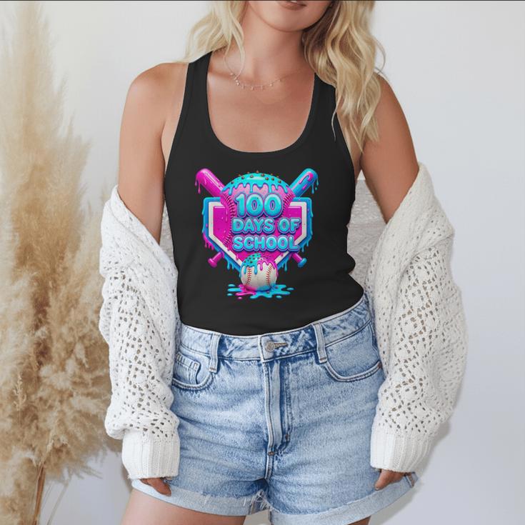 100 Days Of School Baseball Drip 100 Days For Boys And Kids Flowy Tank