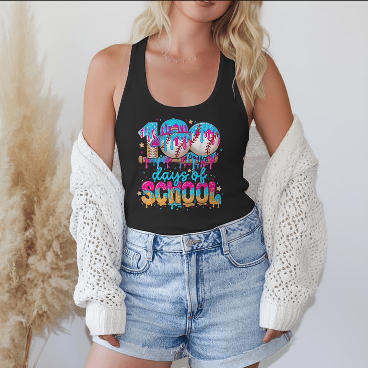 100 Days Of School Baseball Ice Cream For Boy Girl Kids Flowy Tank