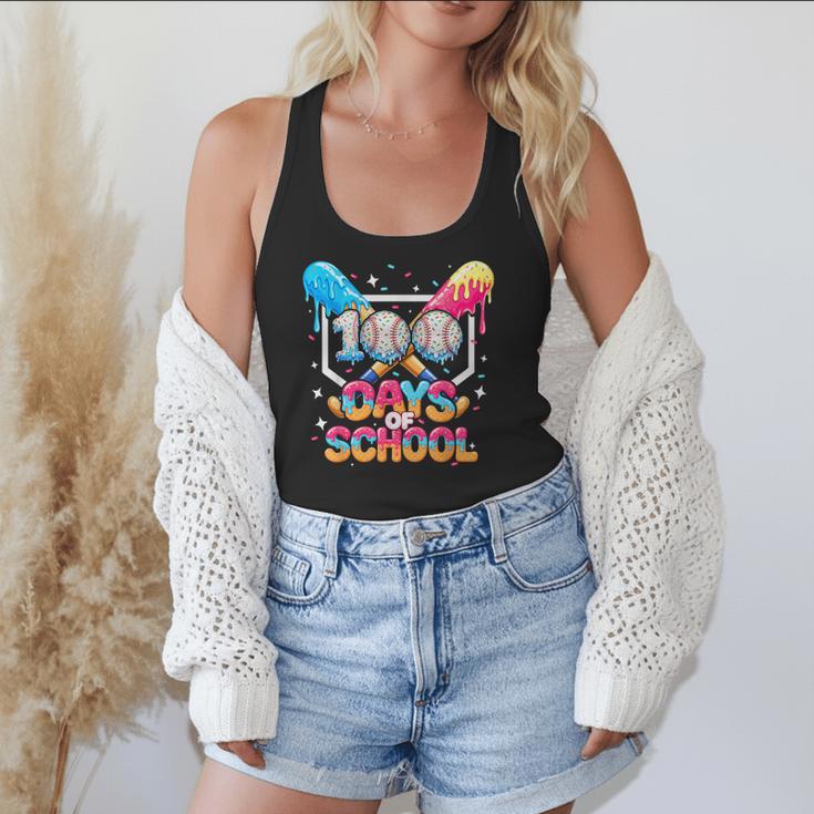 100 Days Of School Ice Cream Baseball Player For Kids Boys Flowy Tank 100 Days Of School Ice Cream Baseball Player For Kids Boys Flowy Tank