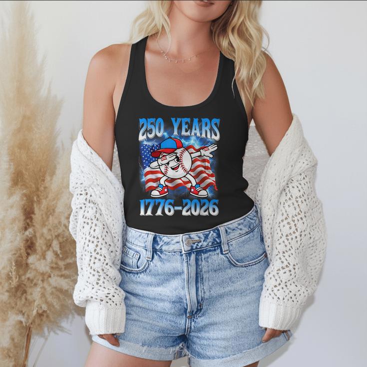 250 Years 1776 2026 250th Baseball American Flag 4th Of July Flowy Tank