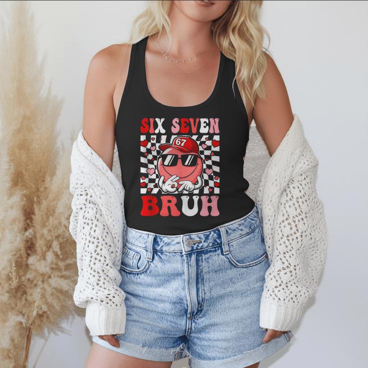 6 7 Bruh Six Seven Valentine Heart Baseball Flowy Tank