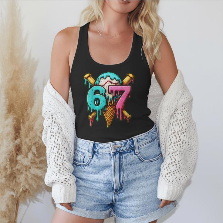 67 Baseball Ice Cream Drip Kids Flowy Tank