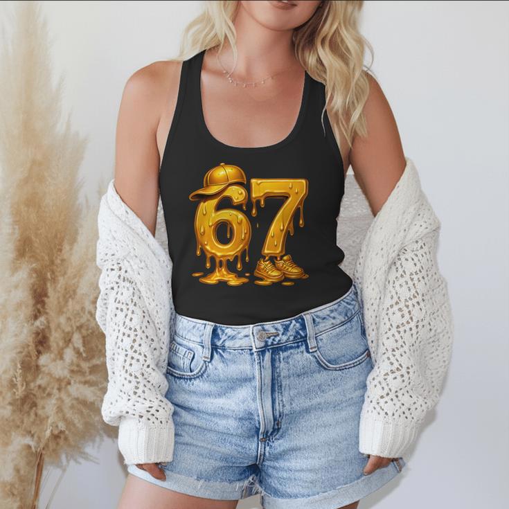 67 Brain Rot Meme Baseball Ice Cream Drip For Kids & Teens Flowy Tank