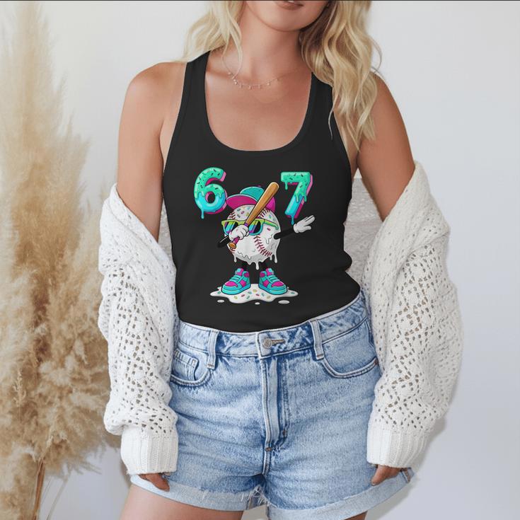 67 Meme Six Seven 6 7 Meme Dab Baseball Ice Cream Drip Flowy Tank