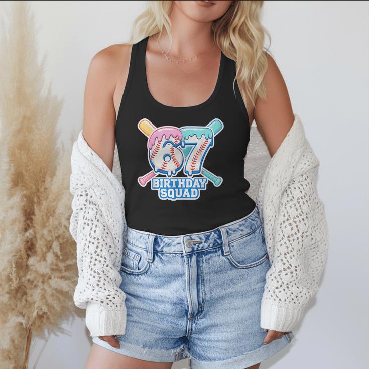 67th Birthday Squad Baseball Ice Cream Drip Birthday Squad Flowy Tank
