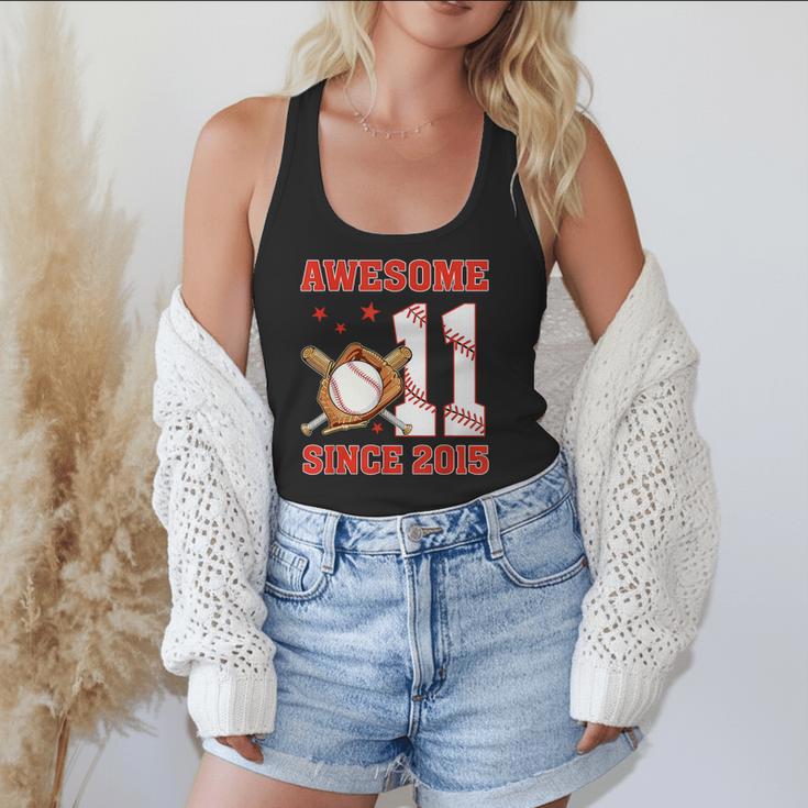 Awesome Since 2015 11 Year Old Boys Bday Baseball Theme Flowy Tank