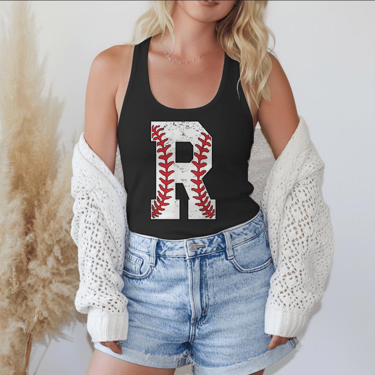 Baseball Alphabet Monogram Initial Letter R Flowy Tank Baseball Alphabet Monogram Initial Letter R Flowy Tank