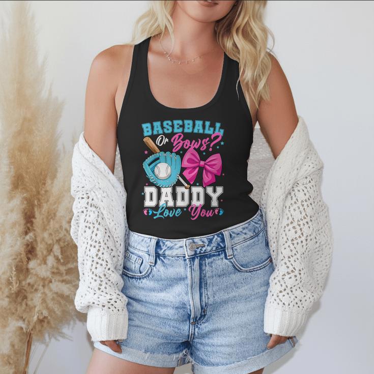 Baseball Or Bows Daddy Loves You Gender Reveal Family Flowy Tank