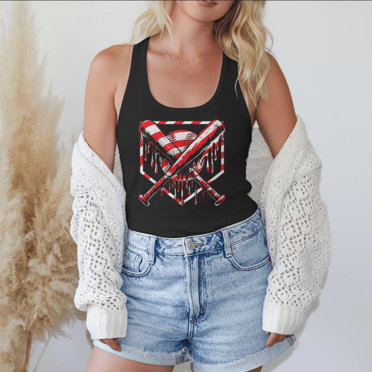 Baseball Candy Cane Christmas Baseball Ice Cream Drip Boys Flowy Tank Baseball Candy Cane Christmas Baseball Ice Cream Drip Boys Flowy Tank