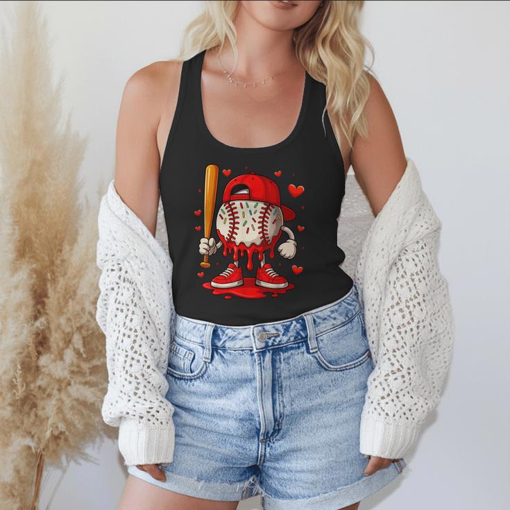 Baseball Drip Ice Cream Apparel Boys Kids Valentines Day Flowy Tank