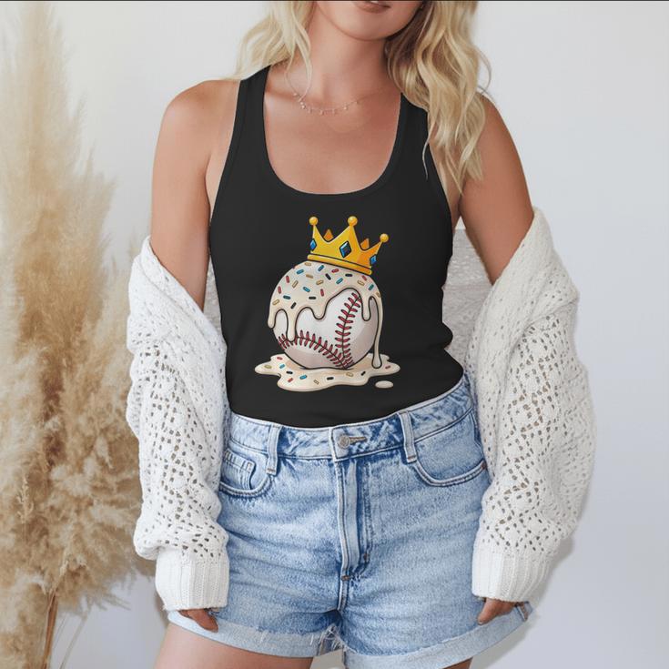 Baseball Drip Ice Cream Crown Melt Graphic Flowy Tank