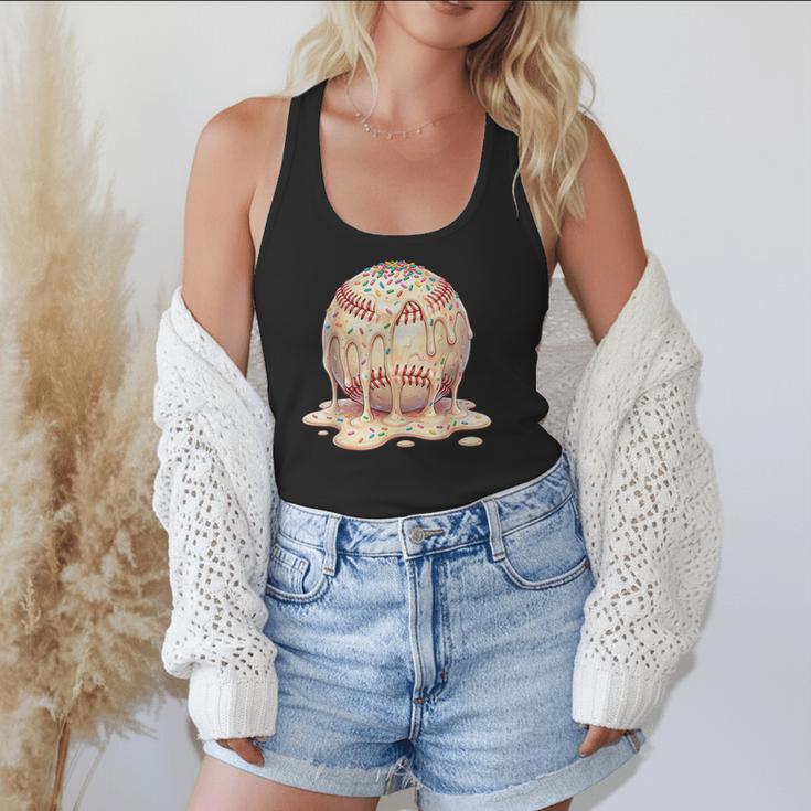 Baseball Drip Ice Cream Melting Illustration Flowy Tank Baseball Drip Ice Cream Melting Illustration Flowy Tank