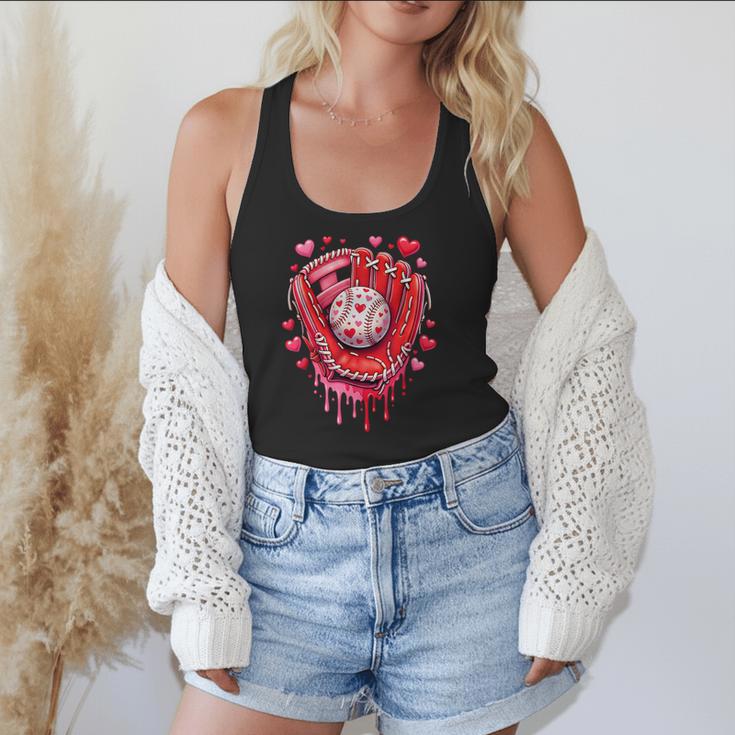 Baseball Drip Ice Cream Sprinkles Valentines Day Baseball Flowy Tank