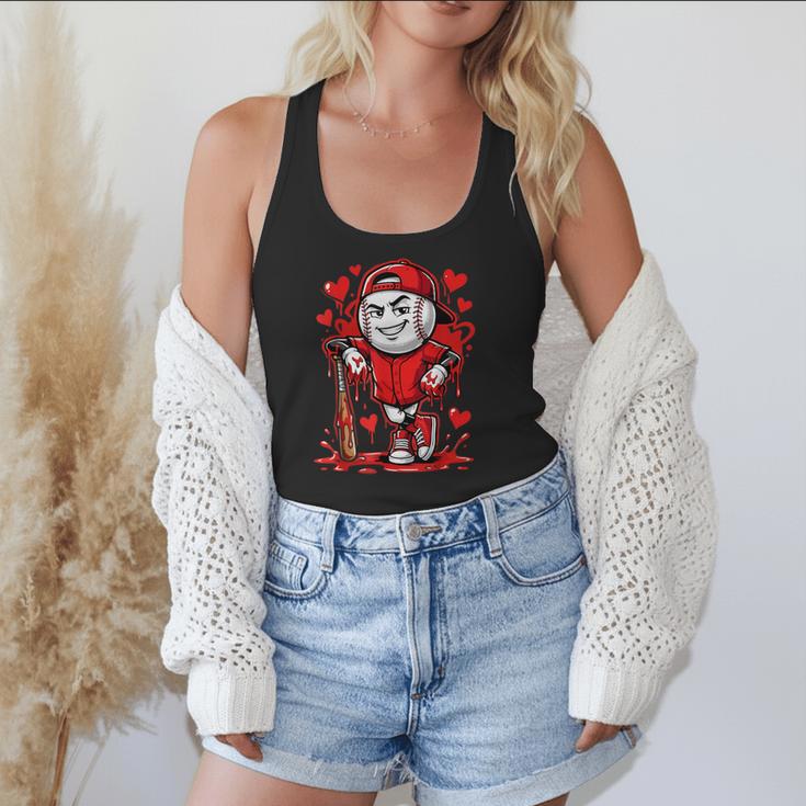 Baseball Drip Icecream Heart Red Valentine Day Boys Kids Flowy Tank Baseball Drip Icecream Heart Red Valentine Day Boys Kids Flowy Tank