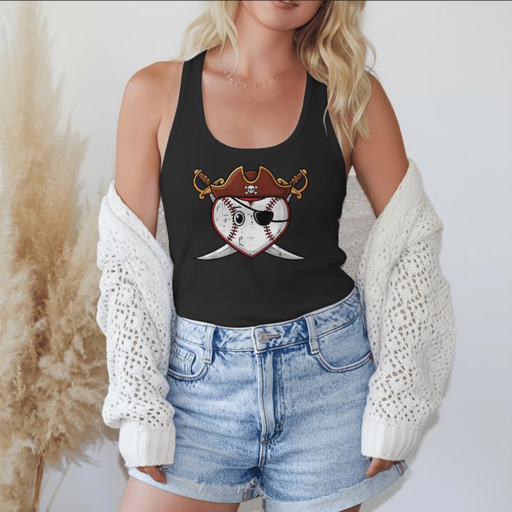 Baseball Heart Pirate Hat Crossed Swords Men Boys Kids Youth Flowy Tank Baseball Heart Pirate Hat Crossed Swords Men Boys Kids Youth Flowy Tank