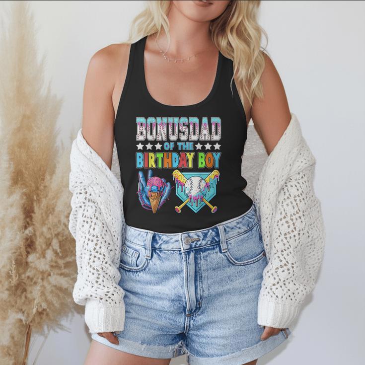 Baseball Ice Cream Drip Bonus Dad Of The Birthday Boy Flowy Tank