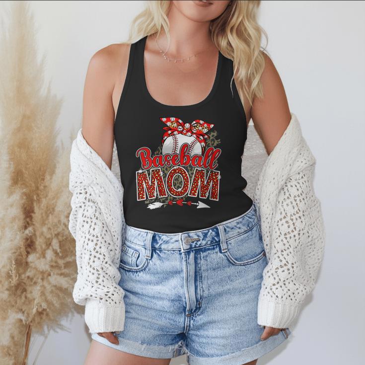 Baseball Mom Mama Mother's Day Leopard Sport Mom Mama Flowy Tank