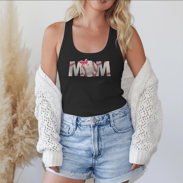 Baseball Mom With Pink Bow Flowy Tank Baseball Mom With Pink Bow Flowy Tank