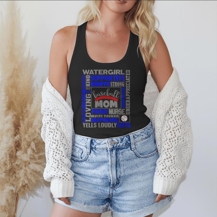 Baseball Mom Traits For Great Mothers Grey And Blue Flowy Tank