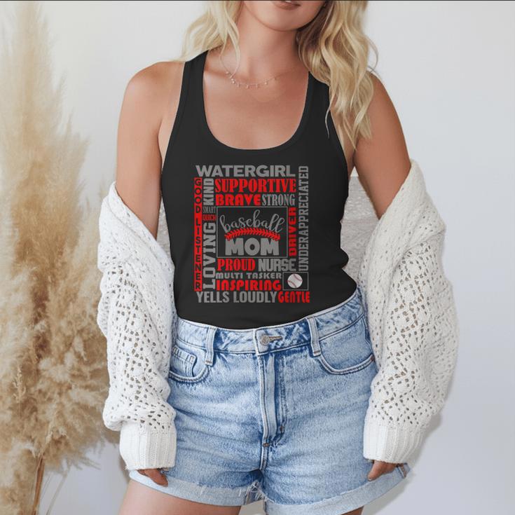 Baseball Mom Traits For Great Mothers Grey And Red Flowy Tank
