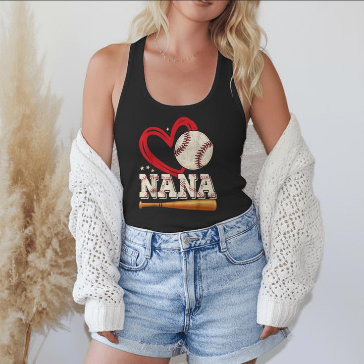 Baseball Nana Baseball Heart Family Matching Flowy Tank