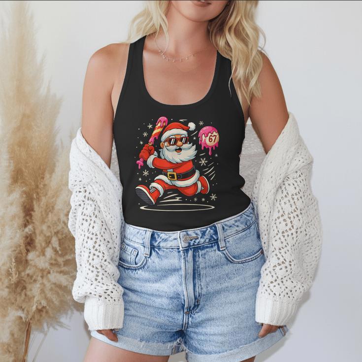 Baseball Santa 67 Baseball Christmas Pajamas Xmas Men Boy 67 Flowy Tank