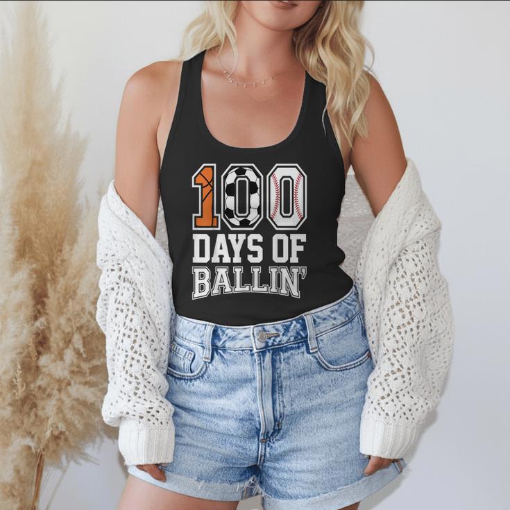 Baseball Soccer Basketball 100 Days Of School Flowy Tank