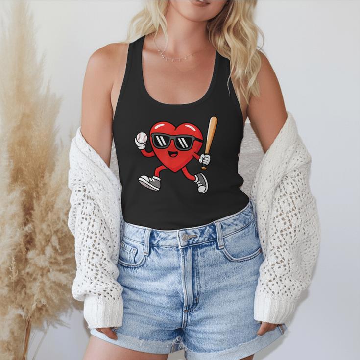 Baseball Valentines Day Heart Boys Sports Love Flowy Tank
