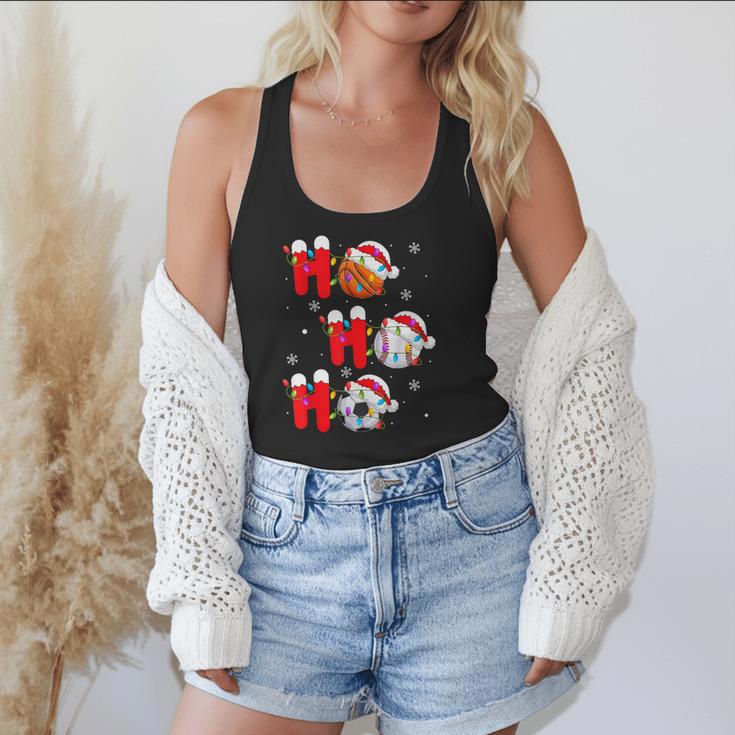 Basketball Baseball Soccer Christmas Ho Ho Ho Santa Xmas Flowy Tank Basketball Baseball Soccer Christmas Ho Ho Ho Santa Xmas Flowy Tank