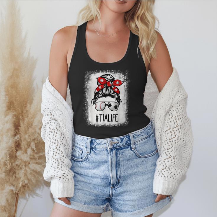 Bleached Tia Life Soccer Messy Bun Baseball Game Day Flowy Tank Bleached Tia Life Soccer Messy Bun Baseball Game Day Flowy Tank