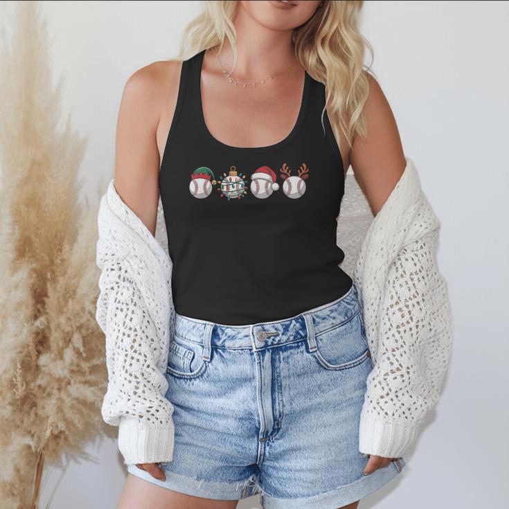 Christmas Baseball Player X-Mas Balls Flowy Tank