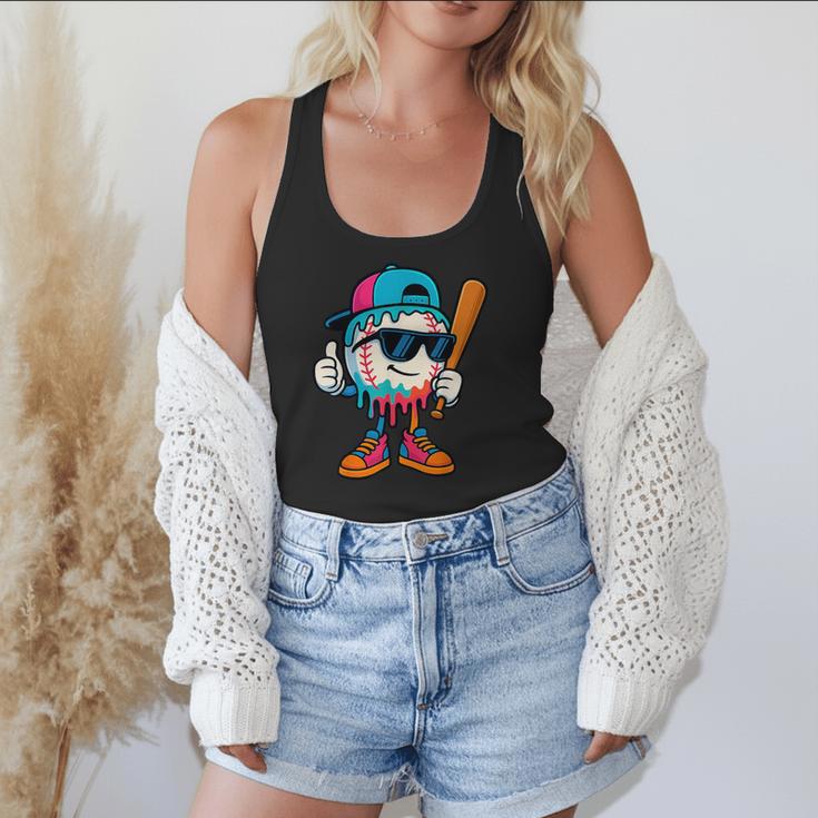 Cool Baseball Drip For Boys Ice Cream Drip Baseball Kids Flowy Tank Cool Baseball Drip For Boys Ice Cream Drip Baseball Kids Flowy Tank