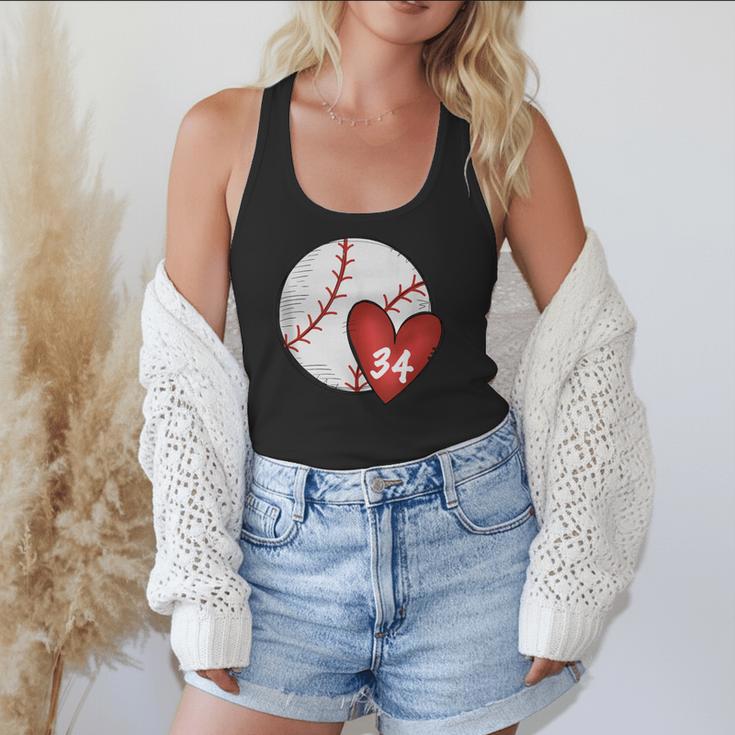 Custom Baseball Mom Number 34 Heart For Mom Mommy Flowy Tank Custom Baseball Mom Number 34 Heart For Mom Mommy Flowy Tank