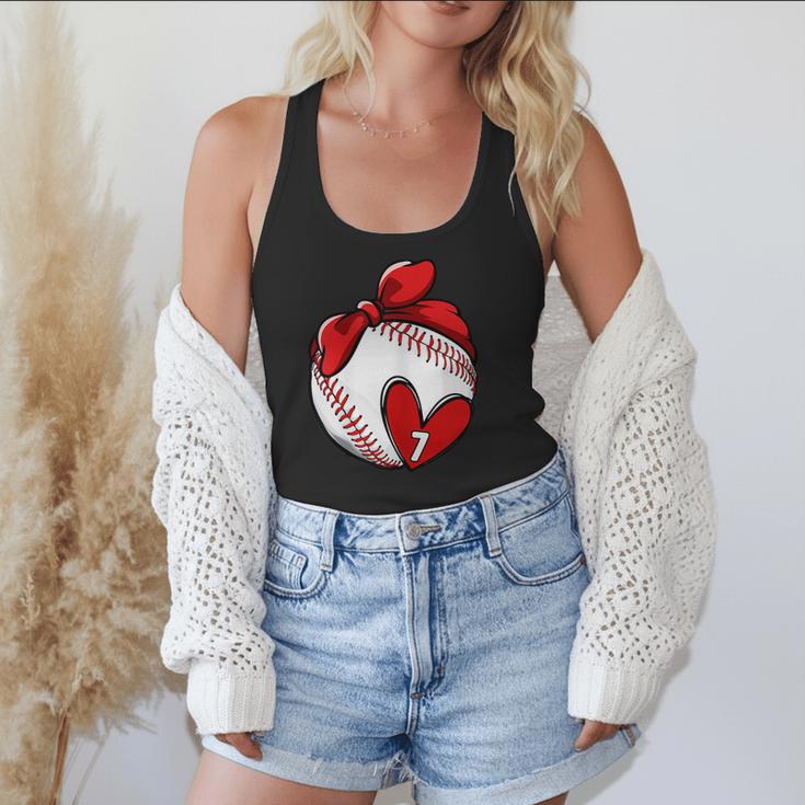 Custom Baseball Mom Number 7 Heart For Mom Mommy Flowy Tank Custom Baseball Mom Number 7 Heart For Mom Mommy Flowy Tank