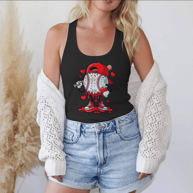 Cute Game Day Baseball Ice Cream Drip Valentine Love XOXO Flowy Tank