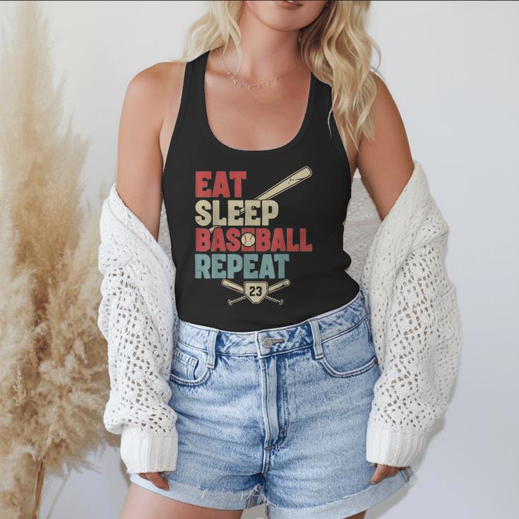 Eat Sleep Baseball Repeat Bat Ball Player Fan Flowy Tank Eat Sleep Baseball Repeat Bat Ball Player Fan Flowy Tank