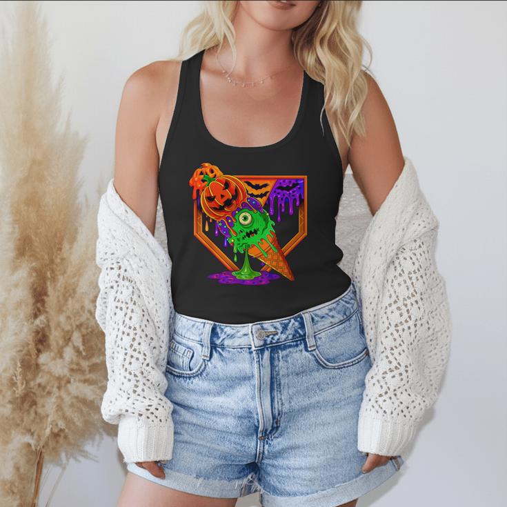 Halloween Baseball Ice Cream Drip Boys Girls Youth Flowy Tank