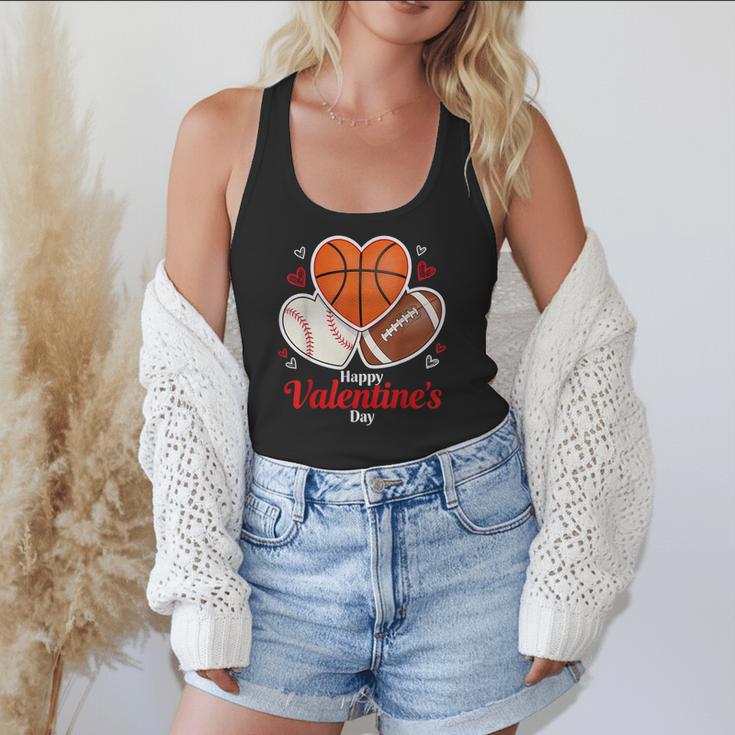 Happy Valentine’s Basketball Football Valentine Baseball Flowy Tank Happy Valentine’s Basketball Football Valentine Baseball Flowy Tank