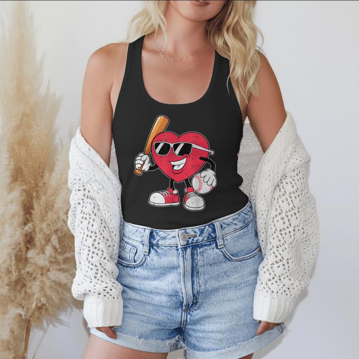 Heart Play Baseball Valentine's Day Teens Boys Girls Kids Flowy Tank Heart Play Baseball Valentine's Day Teens Boys Girls Kids Flowy Tank
