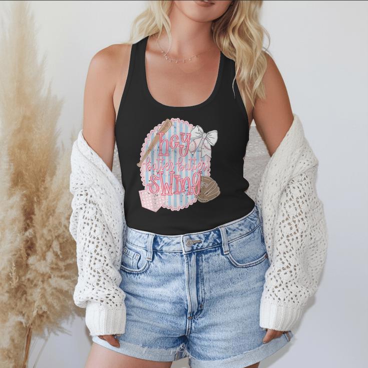 Hey Batter Batter Swing Baseball Game Day Coquette Bow Girly Flowy Tank Hey Batter Batter Swing Baseball Game Day Coquette Bow Girly Flowy Tank