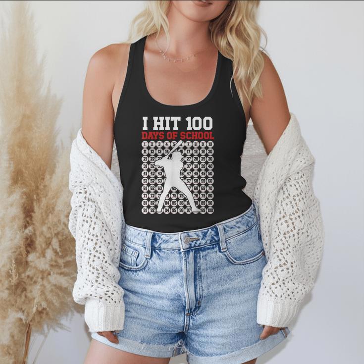 I Hit 100 Days Of School Baseball 100 Day Of School Flowy Tank I Hit 100 Days Of School Baseball 100 Day Of School Flowy Tank
