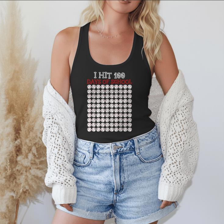 I Hit 100 Days Of School Baseball Lover Teacher Student Flowy Tank