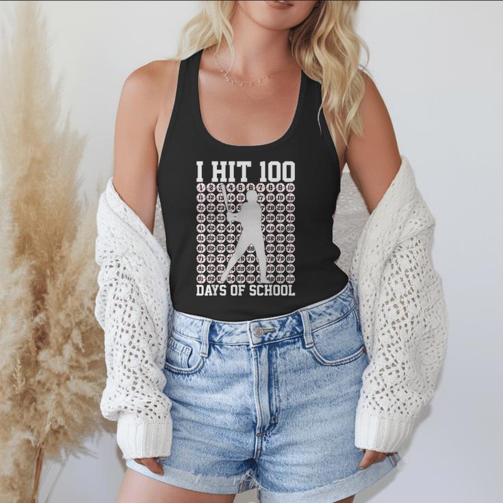 I Hit 100 Days Of School Boys Kids 100th Day Balls Baseball Flowy Tank I Hit 100 Days Of School Boys Kids 100th Day Balls Baseball Flowy Tank