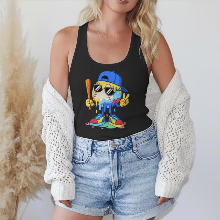 Ice Cream Baseball Drip Spots Sprinkle For Boys Youth Kids Flowy Tank