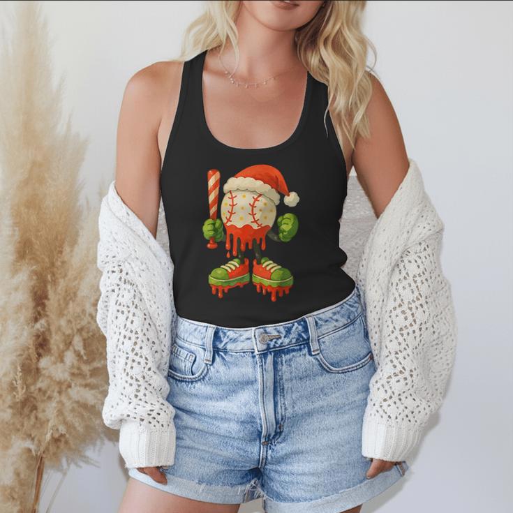 Ice Cream Drip Baseball Christmas Baseball Drip Candy Cane Flowy Tank Ice Cream Drip Baseball Christmas Baseball Drip Candy Cane Flowy Tank
