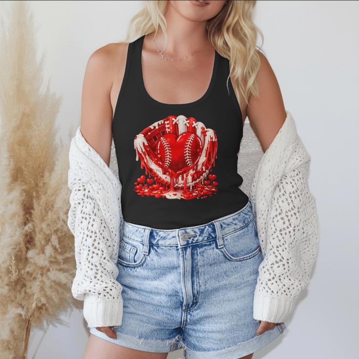 Ice Cream Drip Heart Valentines Day Baseball Boys Youth Kids Flowy Tank