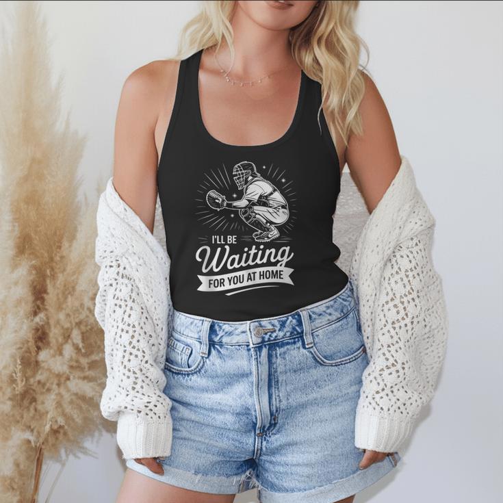 I'Ll Be Waiting For You At Home Baseball Flowy Tank I'Ll Be Waiting For You At Home Baseball Flowy Tank