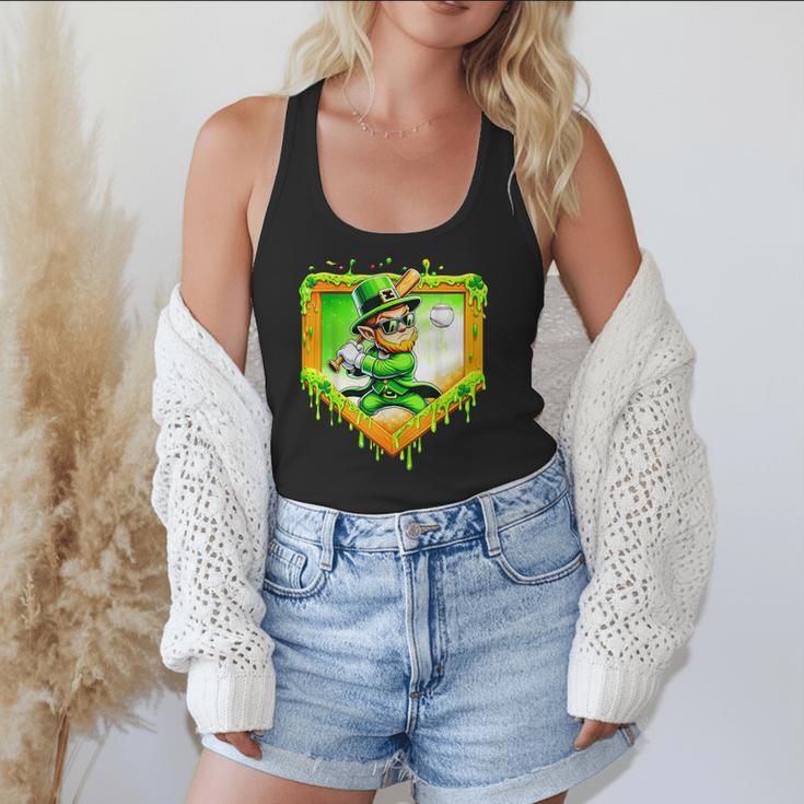 Leprechaun Baseball St Patricks Day Ice Cream Drip Men Boys Flowy Tank