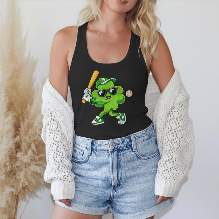 Lucky Shamrock Playing Baseball St Patrick's Kids Boys Flowy Tank Lucky Shamrock Playing Baseball St Patrick's Kids Boys Flowy Tank
