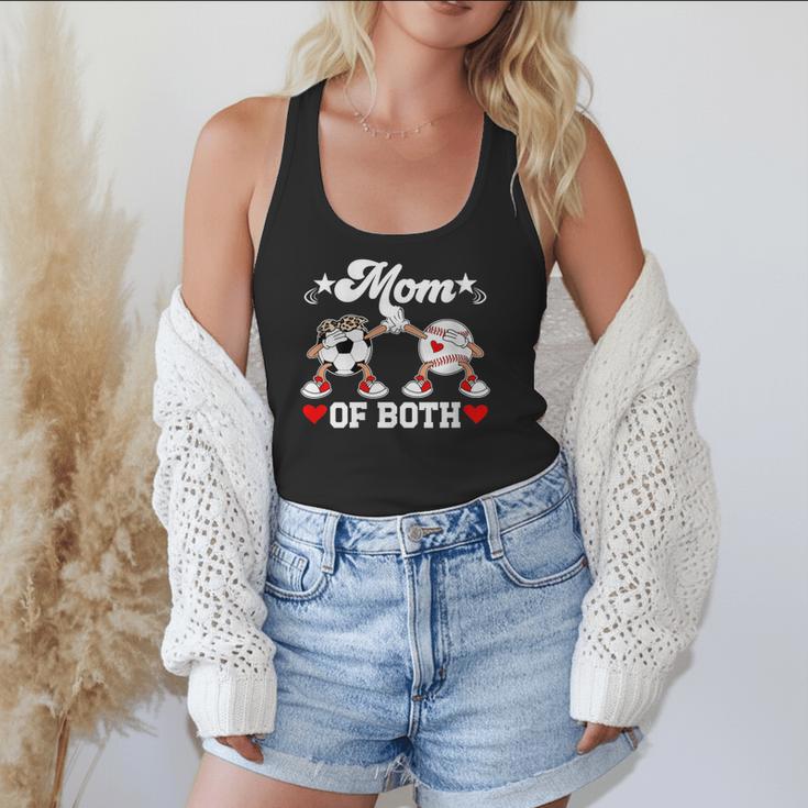 Mom Of Both Soccer Baseball Mom Of A Baseball Soccer Player Flowy Tank